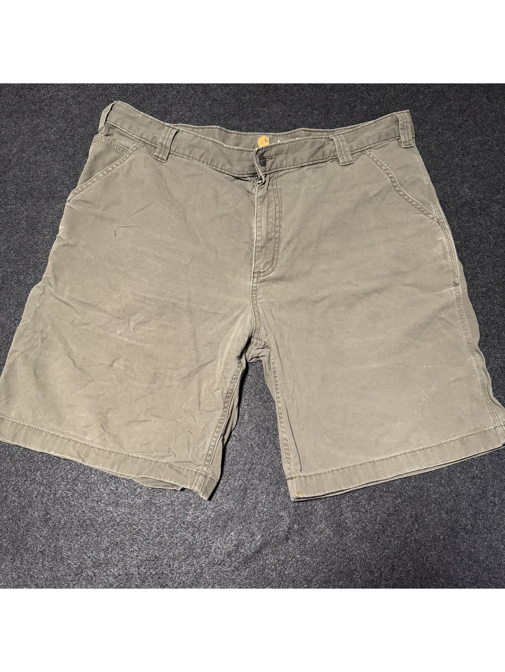Carhartt Work Utility Shorts Men's Size 40 Relaxed Fit Canvas Green / Khaki